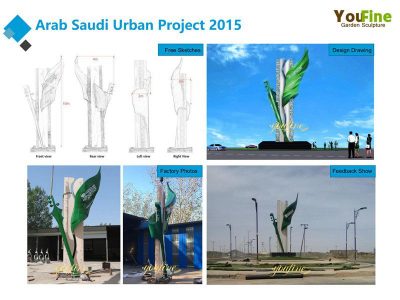 Large Outdoor Metal Sculptures Projects for Saudi Arabia Clients