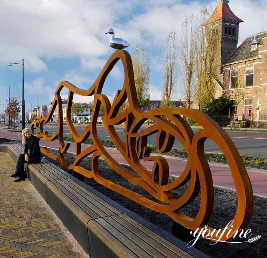 Modern Corten Steel Sculpture, Feedback from Many Customers
