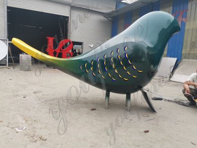 Custom Stainless Steel Bird Sculpture Case Sharing