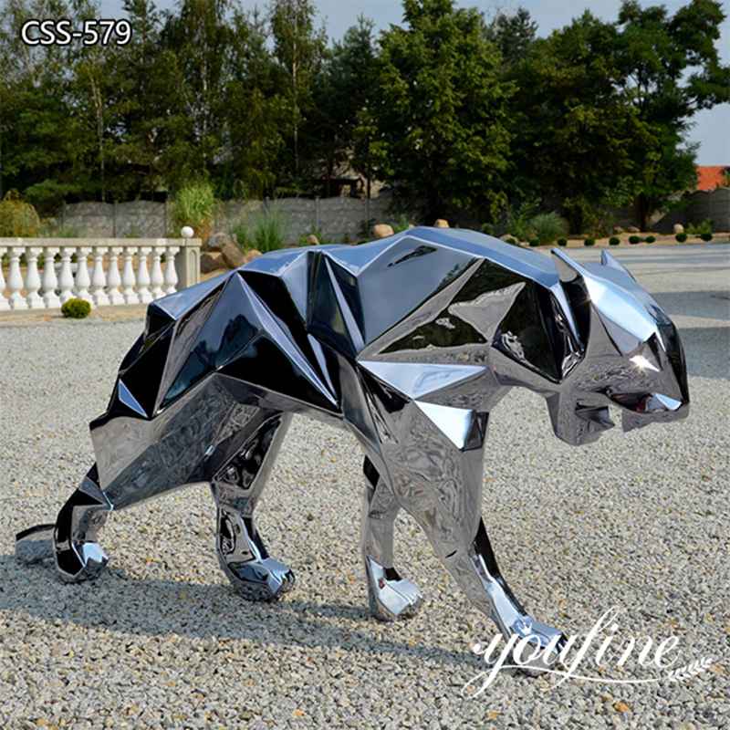 Modern Metal Geometric Sculpture