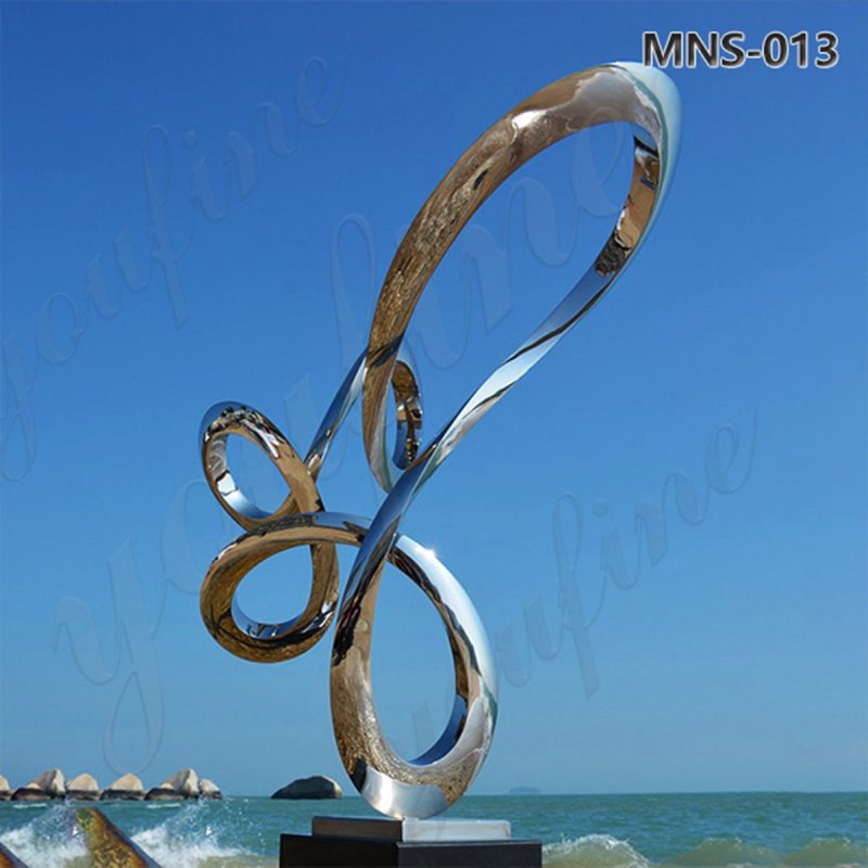Modern Garden Abstract Outdoor Ring Metal Sculpture MNS-013