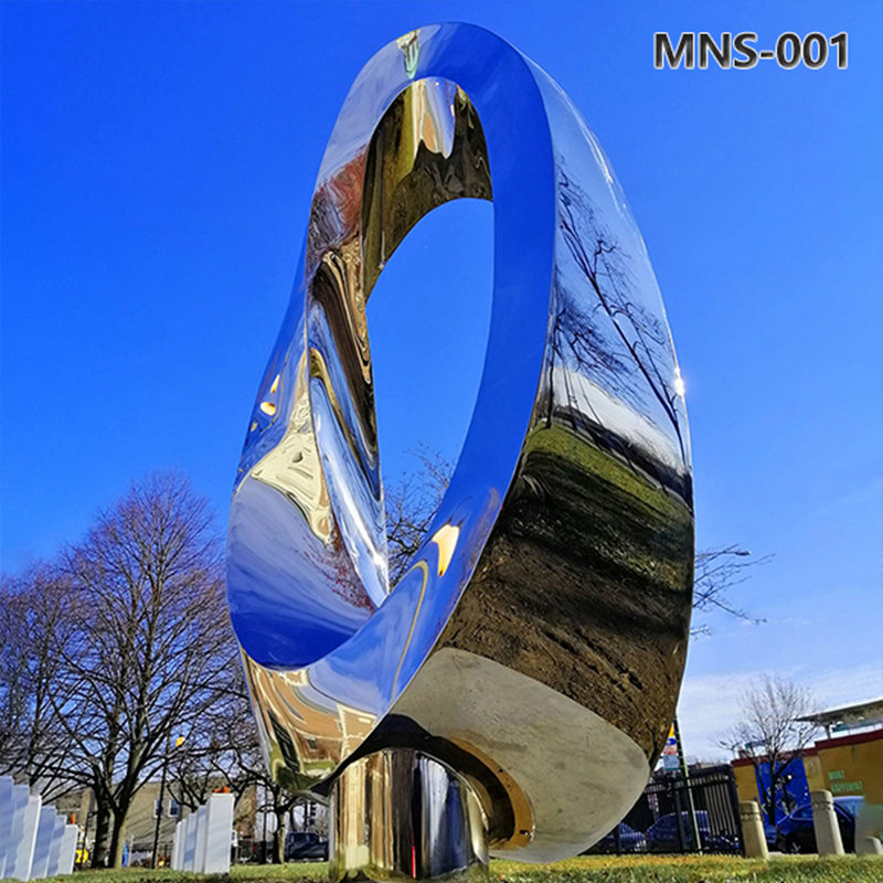 Large Mirror Stainless Steel Mobius Strip Sculpture Public Art MNS-001