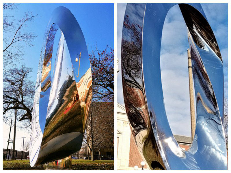 Large Mirror Stainless Steel Mobius Strip SculptureYouFine