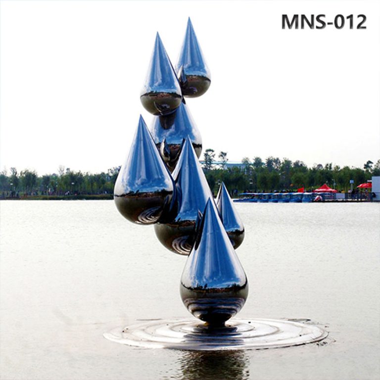 stainless steel drop sculpture-YouFine