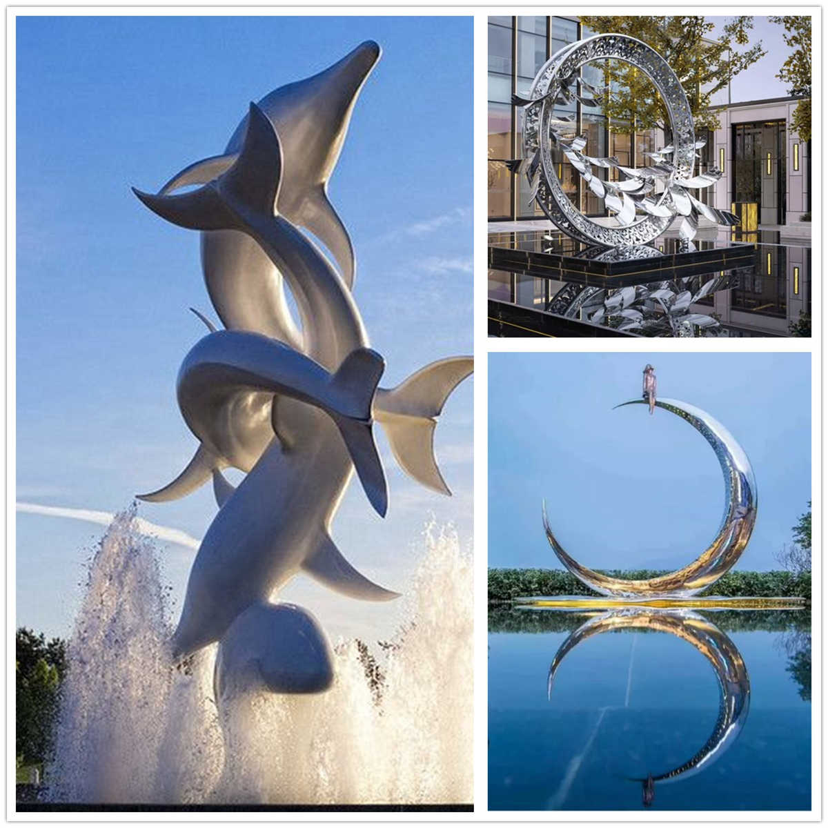 2.Decorative Metal Waterscape Sculptures