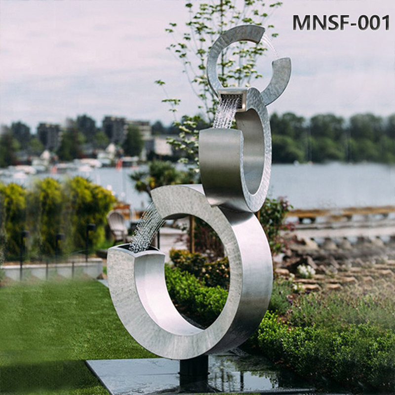 Circle Metal Water Feature Fountain Outdoor and Indoor Decor MNSF-001