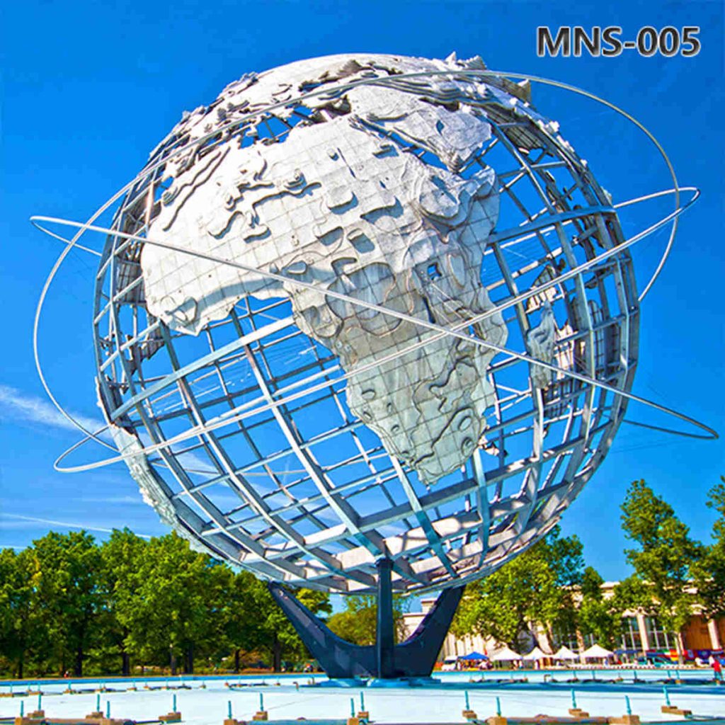 Large Outdoor Metal World Globe Sculpture Public Replica MNS-005