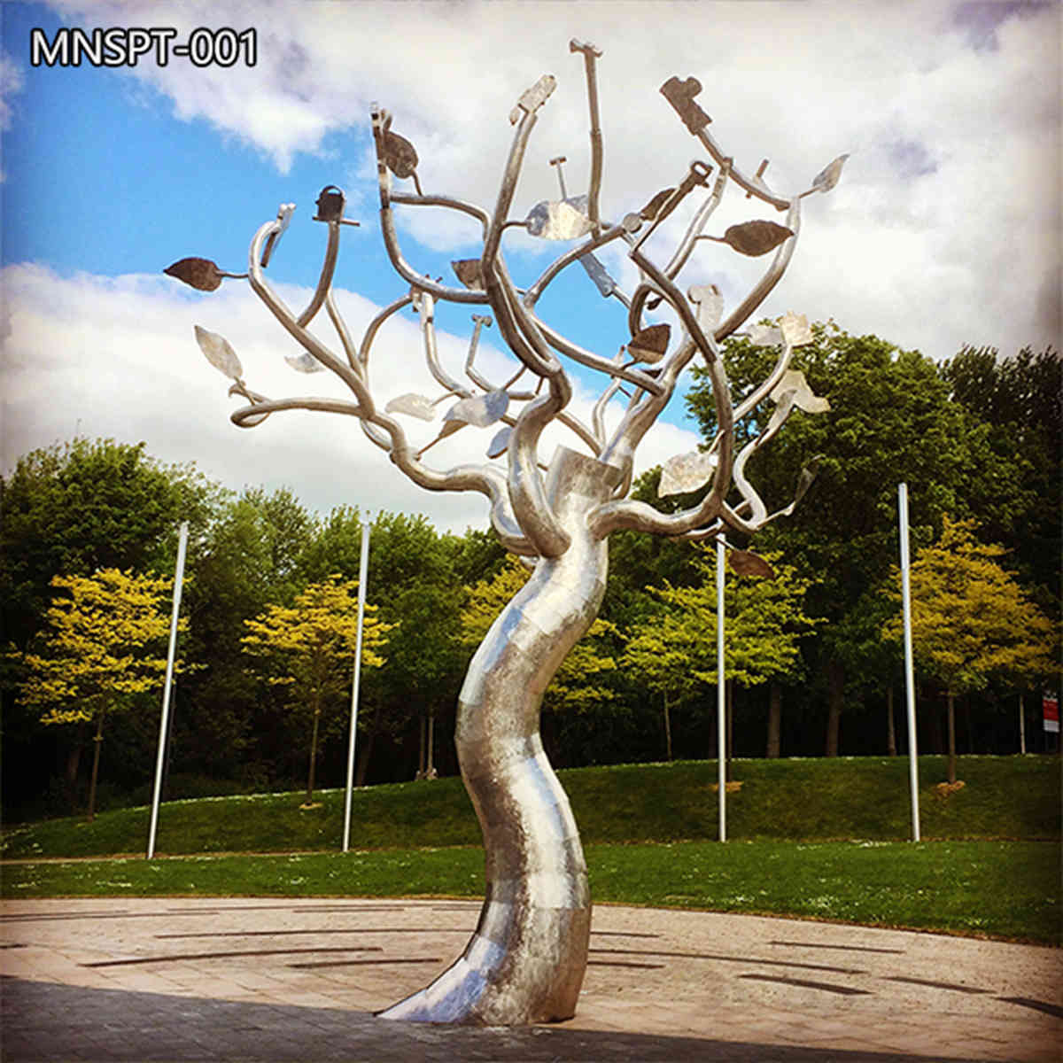 Stainless Steel Tree Sculpture Park Decor Manufacturer MNSPT-001