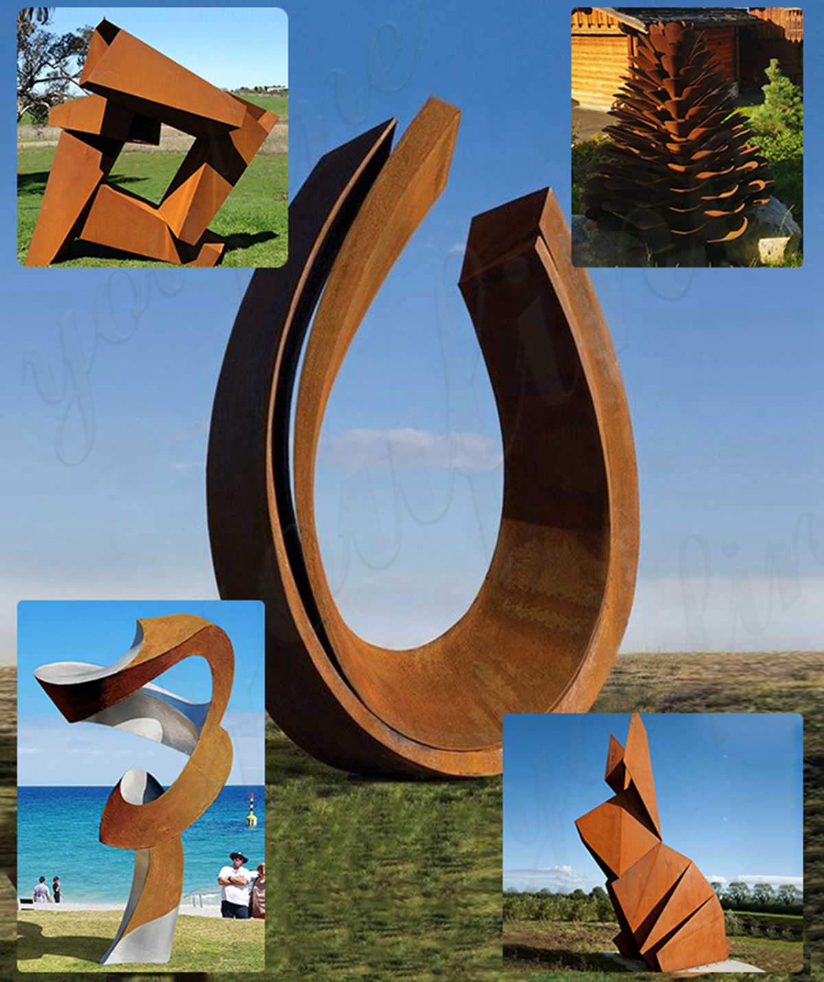 corten steel garden sculpture -YouFine