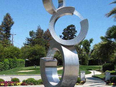 Stainless Steel Water feature Fountains: Modern Art for Public Spaces