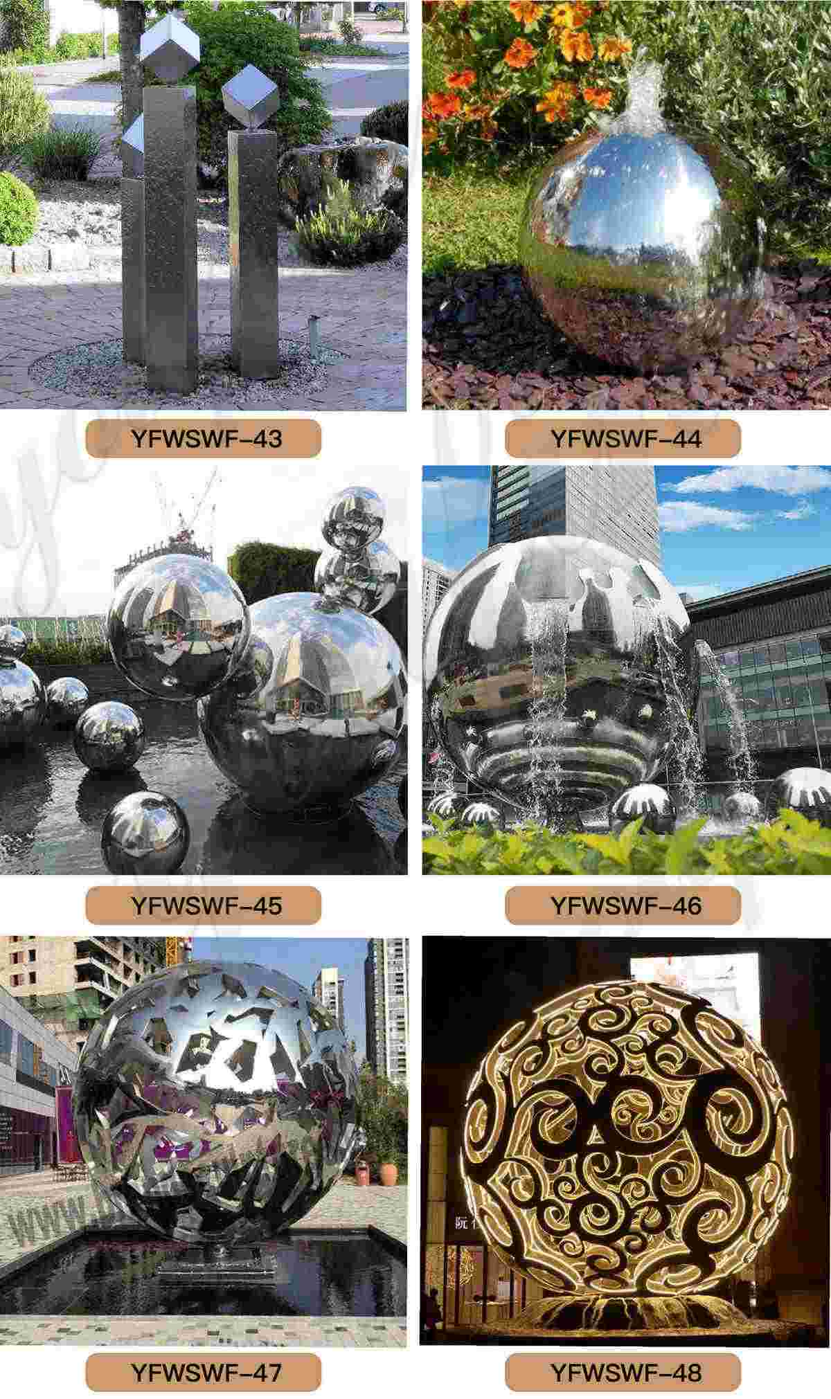 metal ball water feature -YouFine