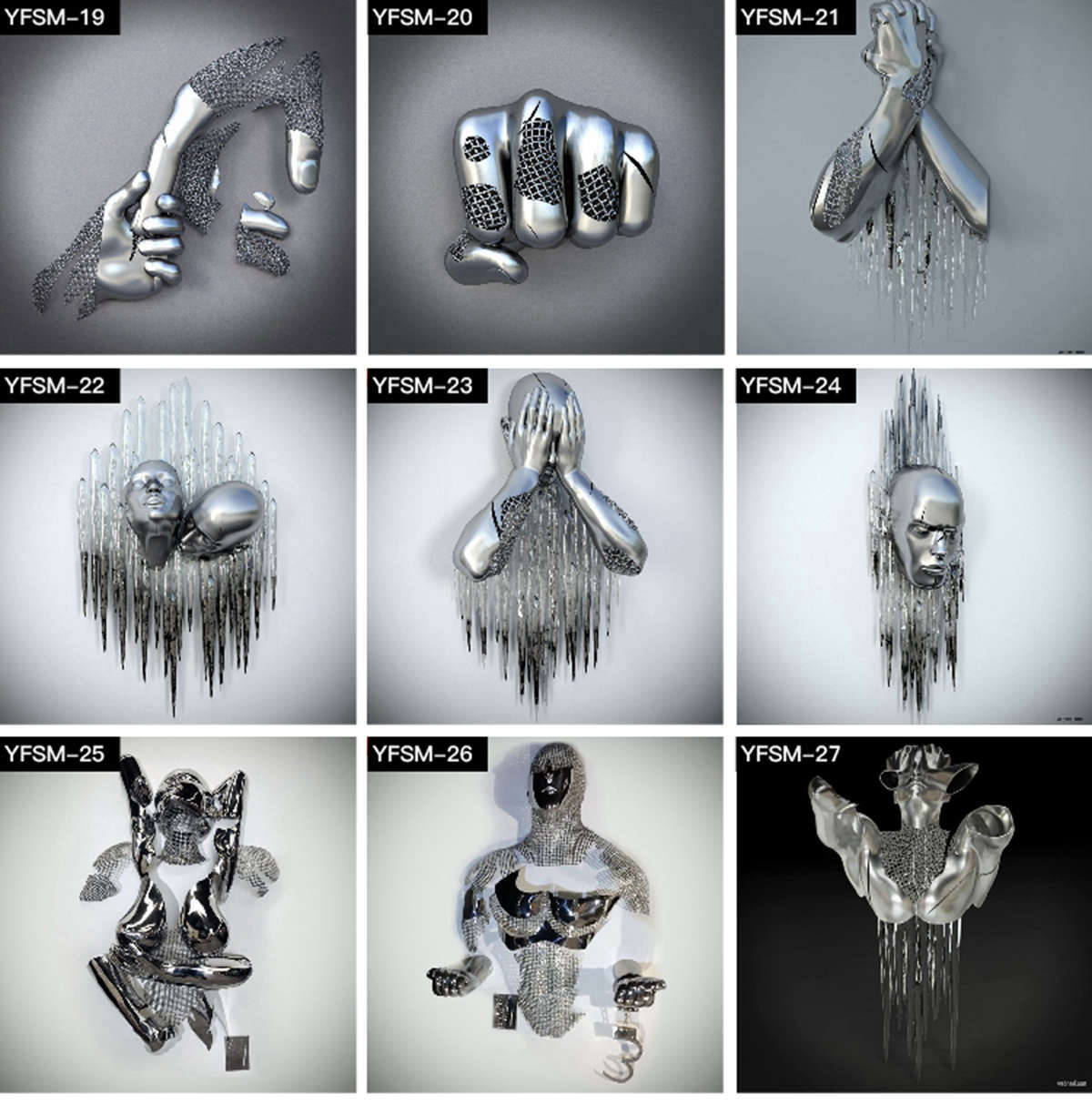 metal human sculpture-YouFine