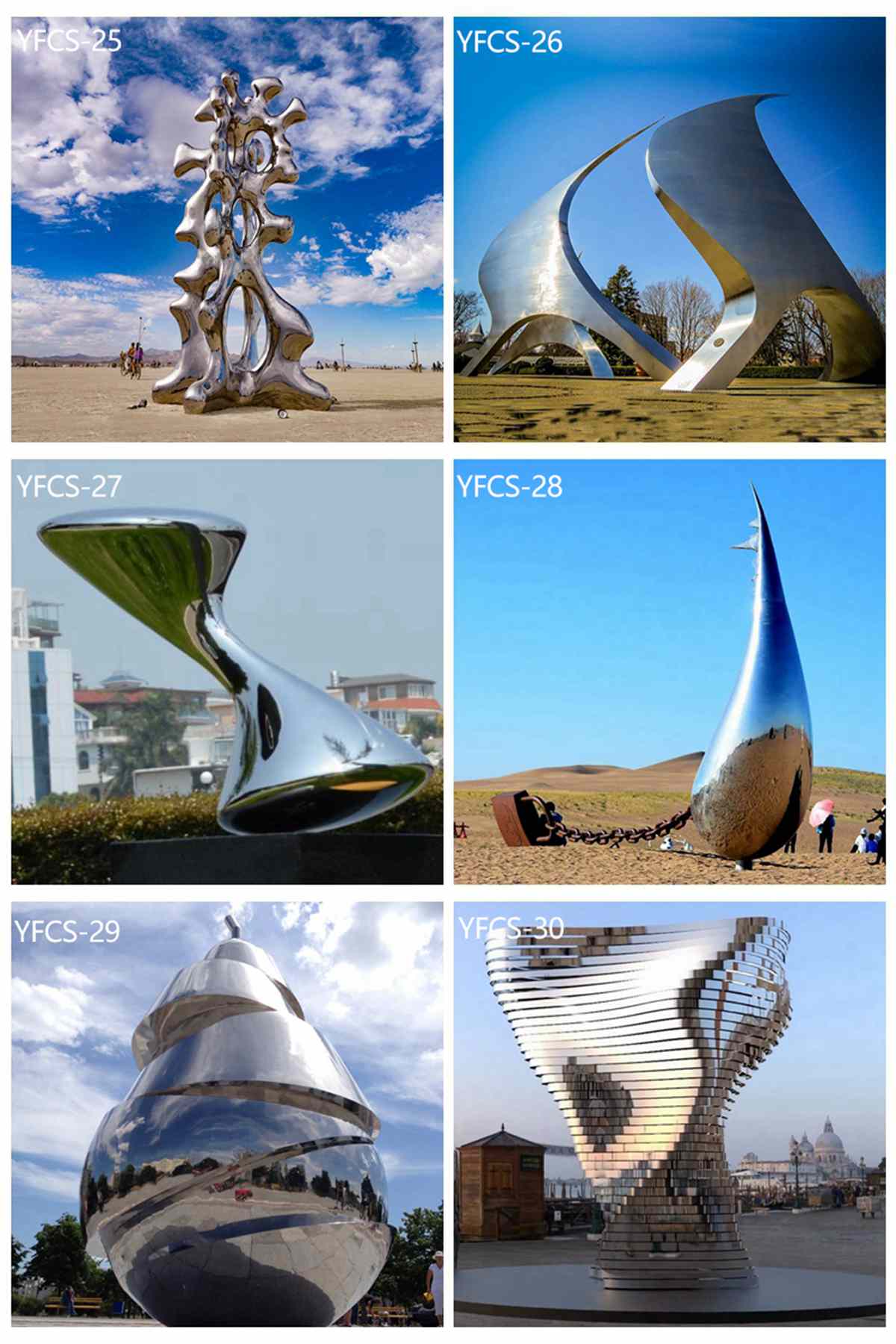 mirror stainless steel sculpture -YouFine Sculpture