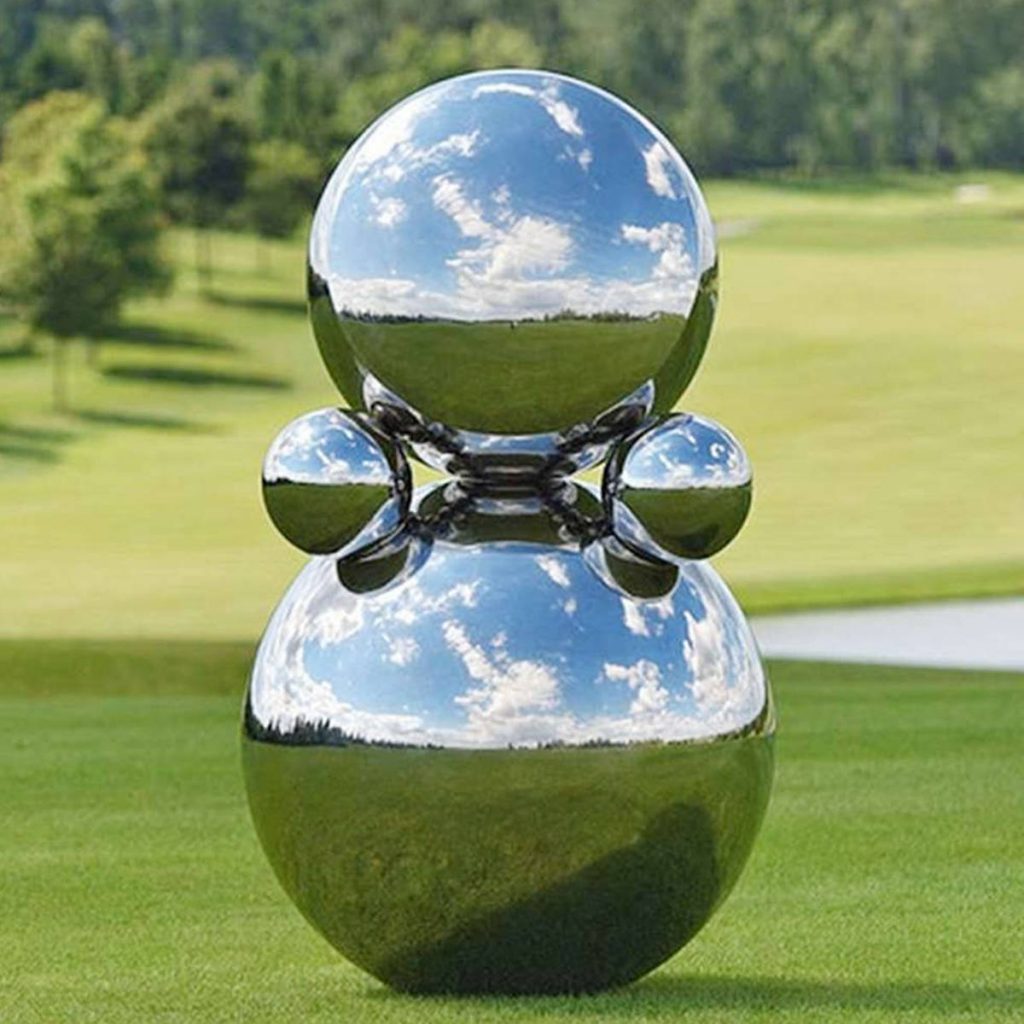 stainless steel spheres for garden -YouFine Sculpture (2)