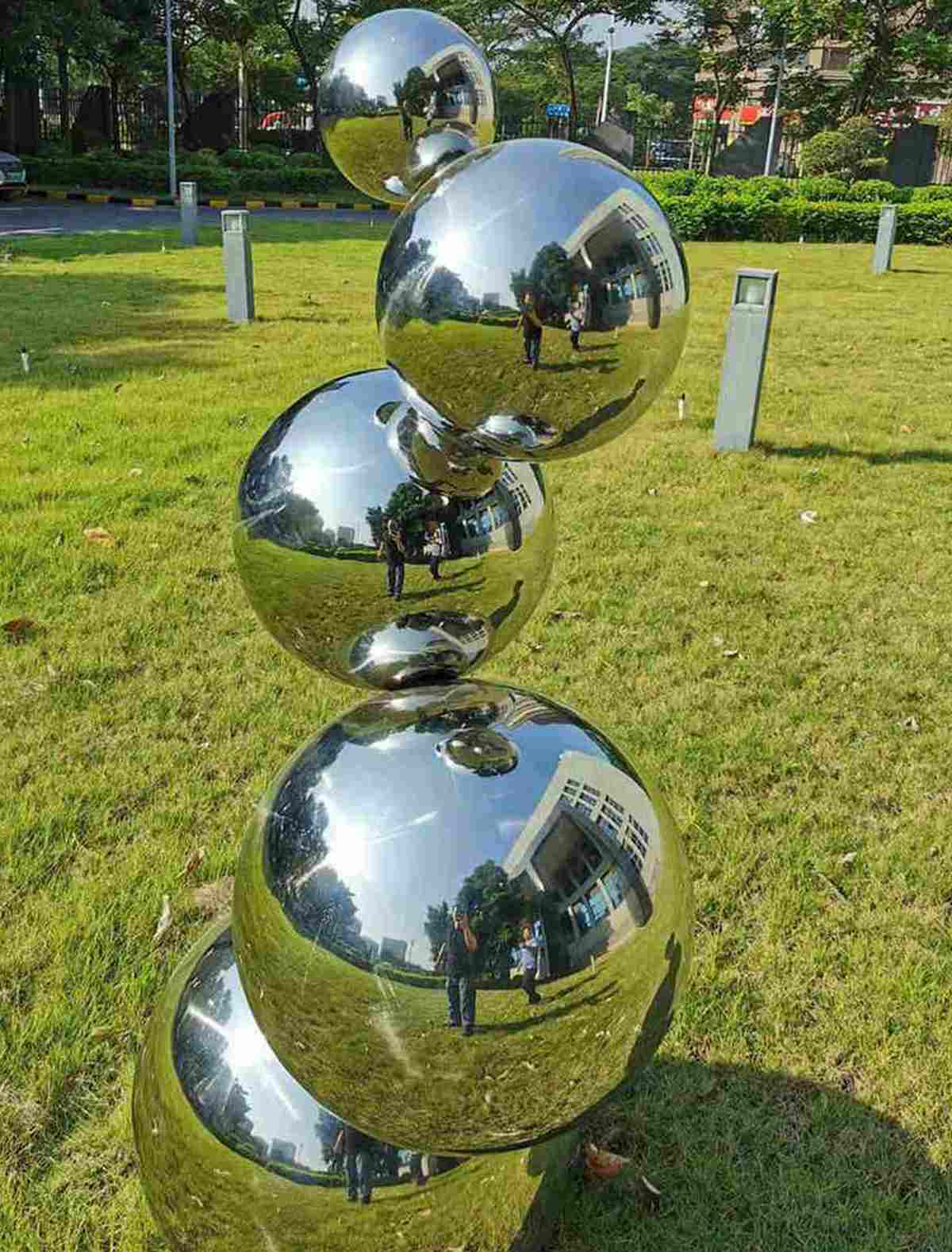 stainless steel spheres for garden -YouFine Sculpture