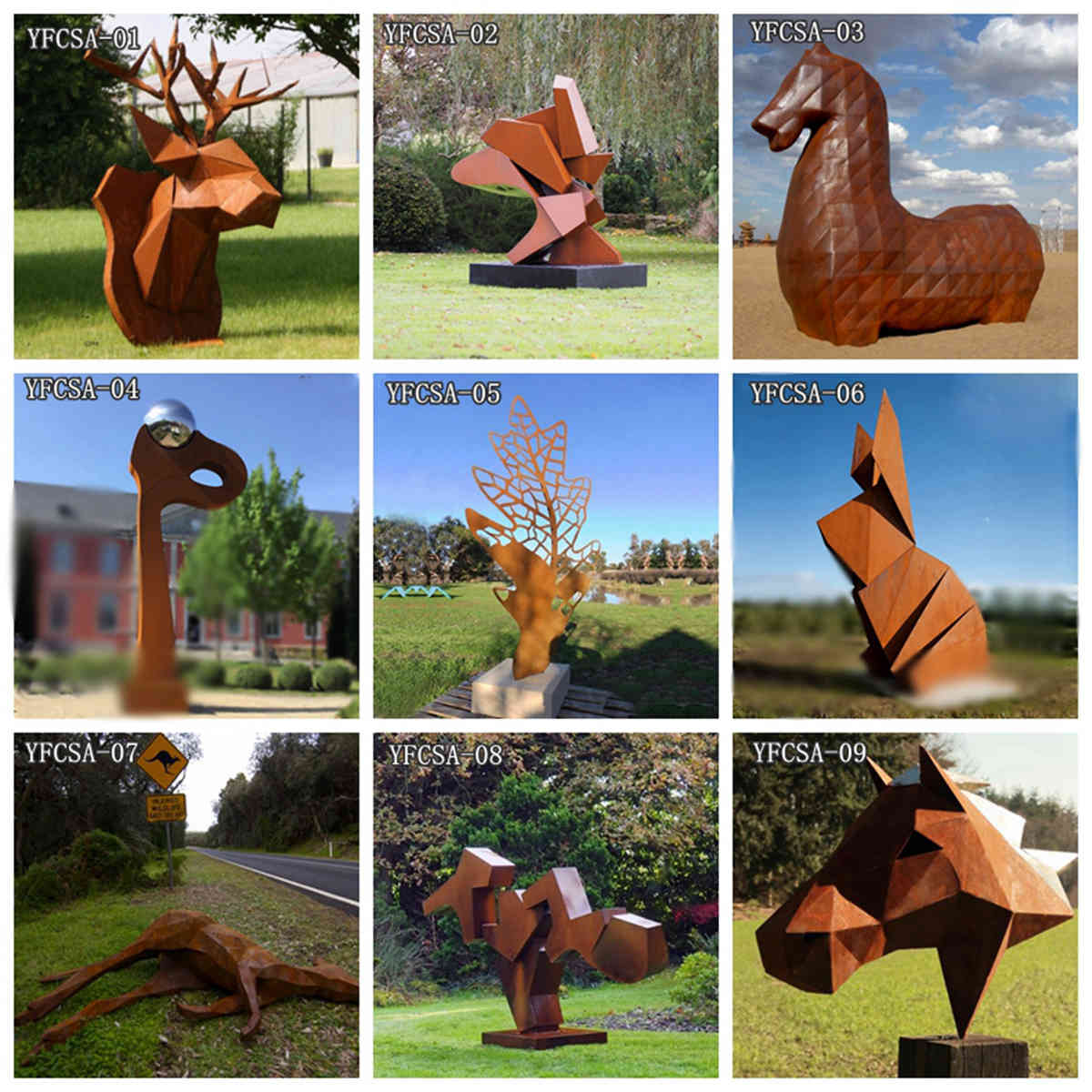 Corten steel animal sculpture-YouFine