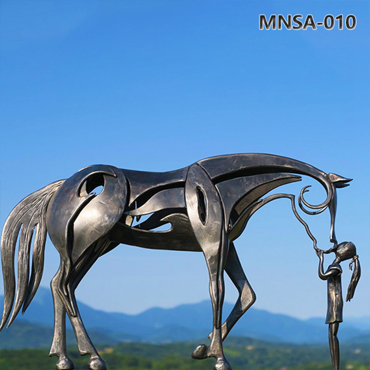 Modern Custom Design Metal Horse Sculpture Abstract Art MNSA-010