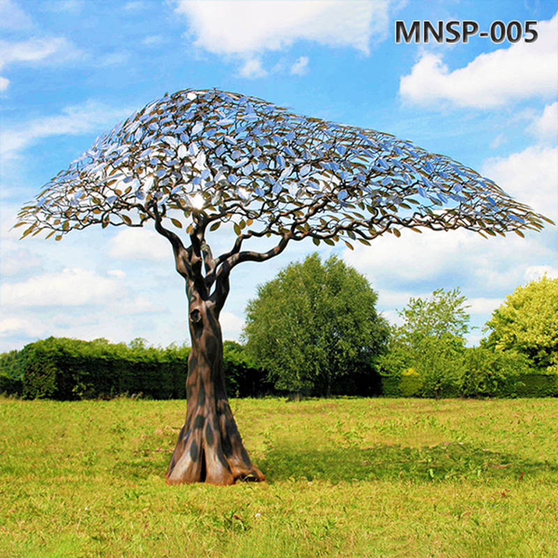 Realistic Large Metal Tree Sculpture Outdoor Modern Art MNSP-005