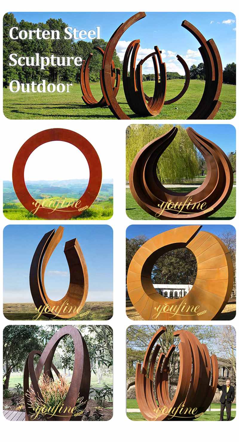 corten steel garden sculpture -YouFine