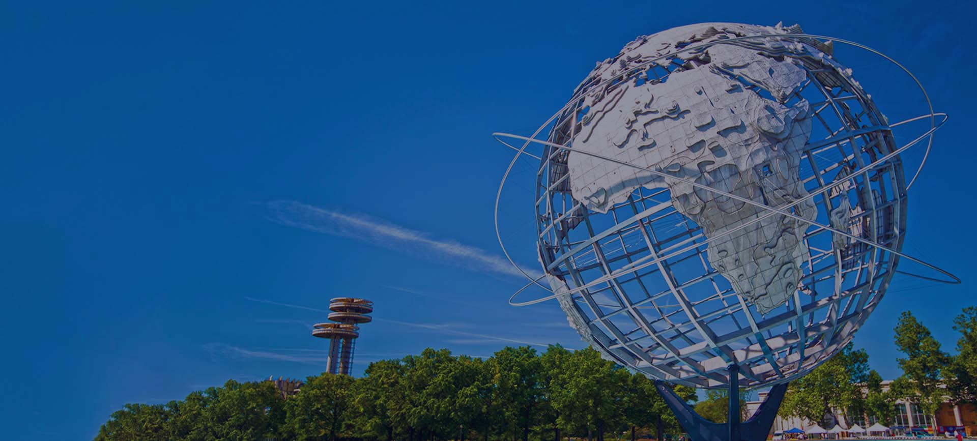 large globe sculpture