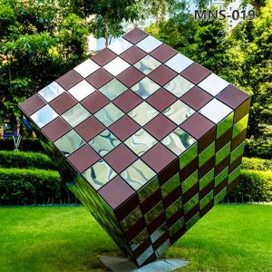 metal cube Sculpture -YouFine