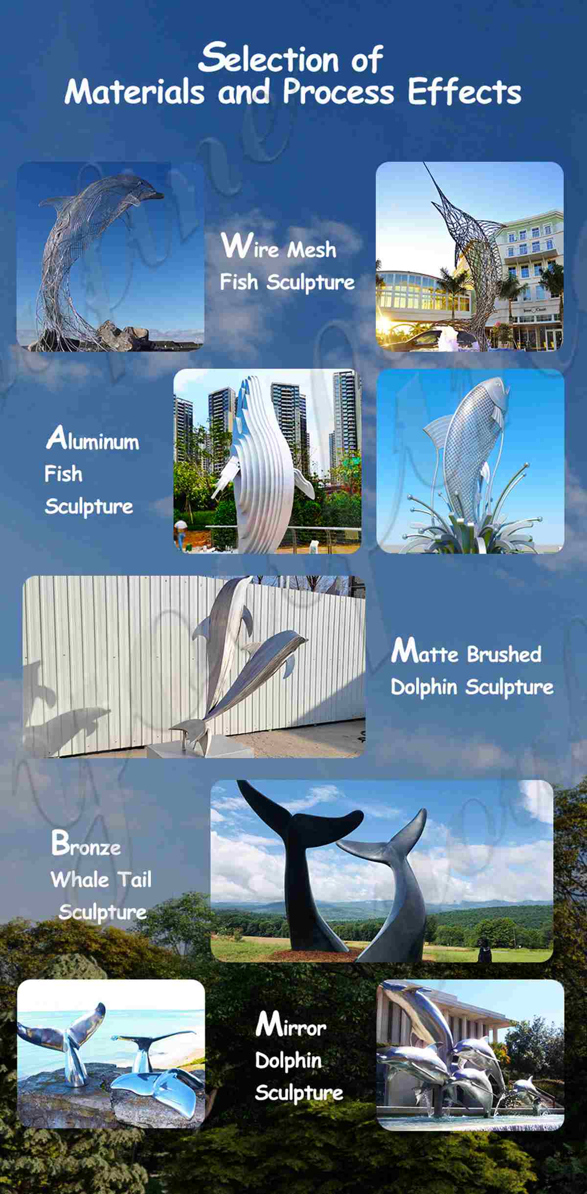 metal dolphin statue -YouFine