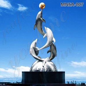 metal dolphin statue -YouFine