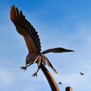 outdoor metal eagle sculpture -YouFine