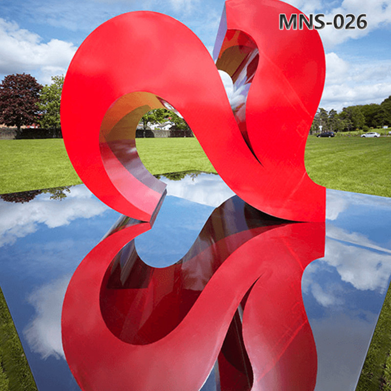 Large Metal Red Heart Sculpture for Outdoor MNS-026
