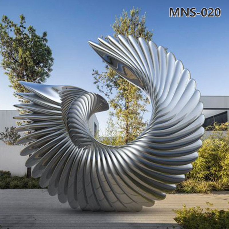 Modern Metal Vortex Sculpture Large Abstract Art MNS-020