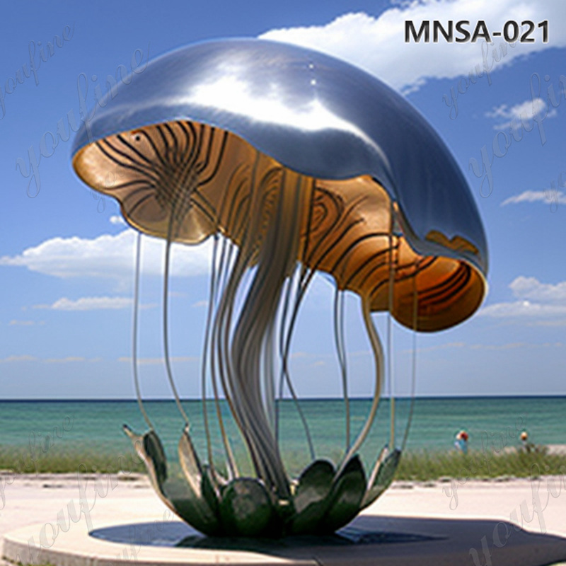 Custom Design Lifelike Metal Jellyfish Sculpture for Your Outdoor Space
