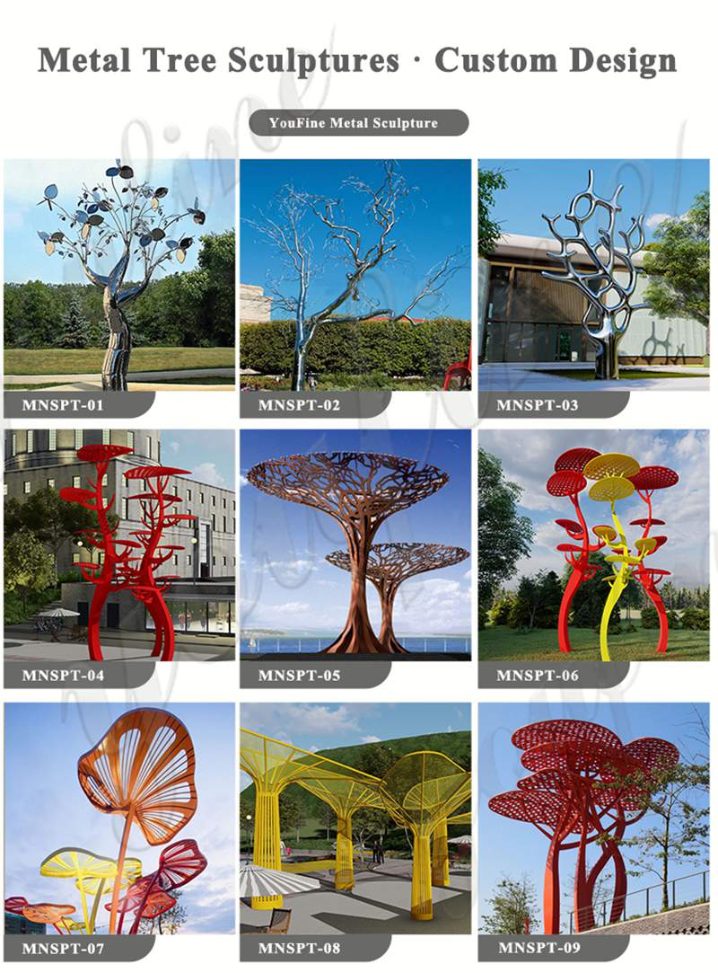 more metal palm tree sculpture design-YouFine