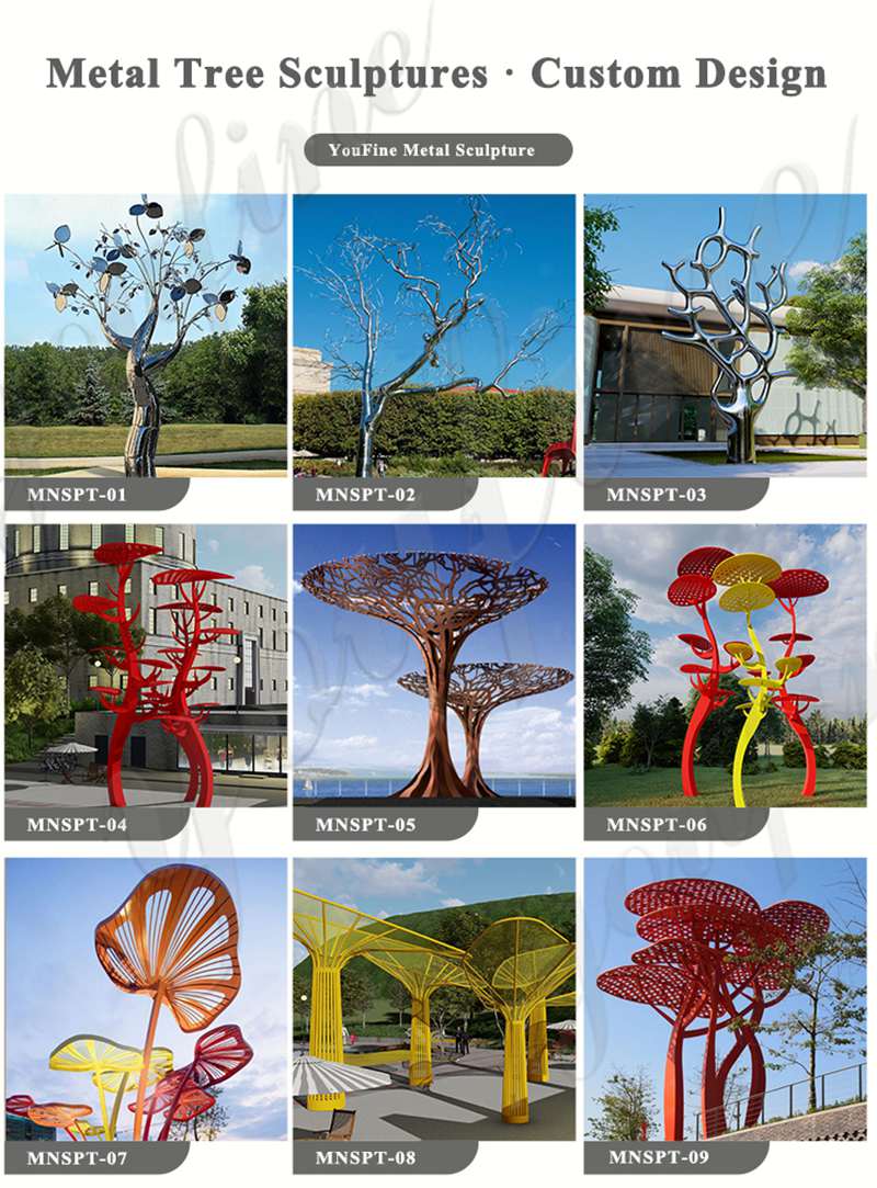 stainless steel tree sculpture -YouFine