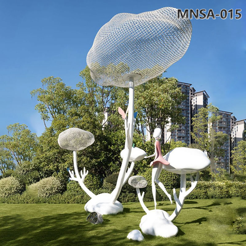 Exquisite Metal Wire Garden Sculptures Set in Discount MNS-032