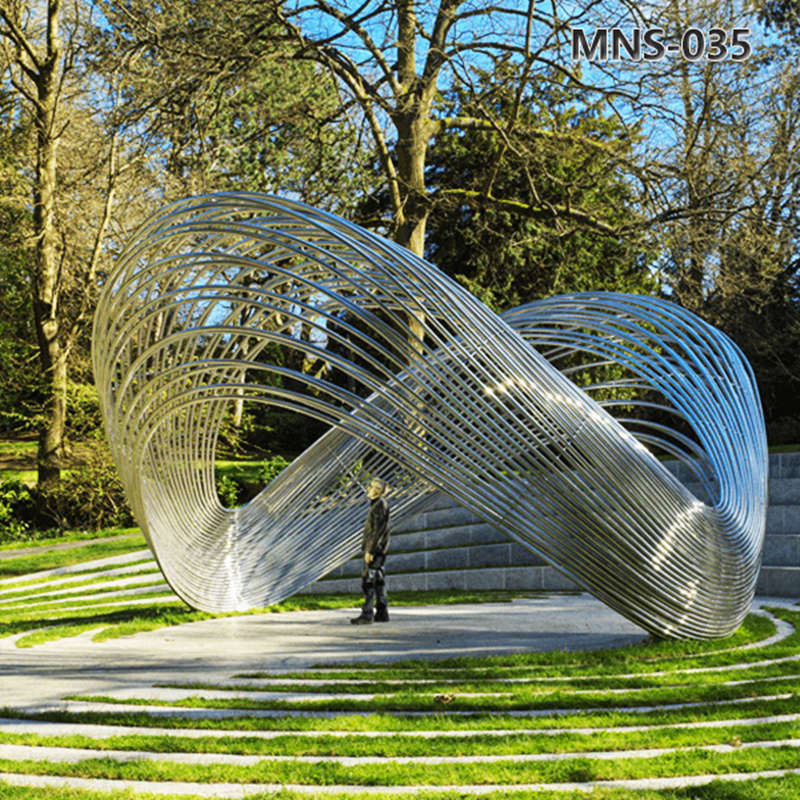 Modern Stainless Steel Wire Sculpture Public Art MNS-035