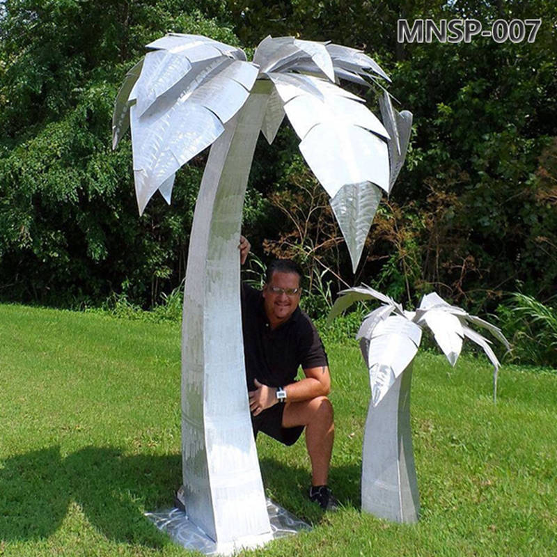 Outdoor Metal Palm Tree Sculpture for Outdoor Space MNSP-007