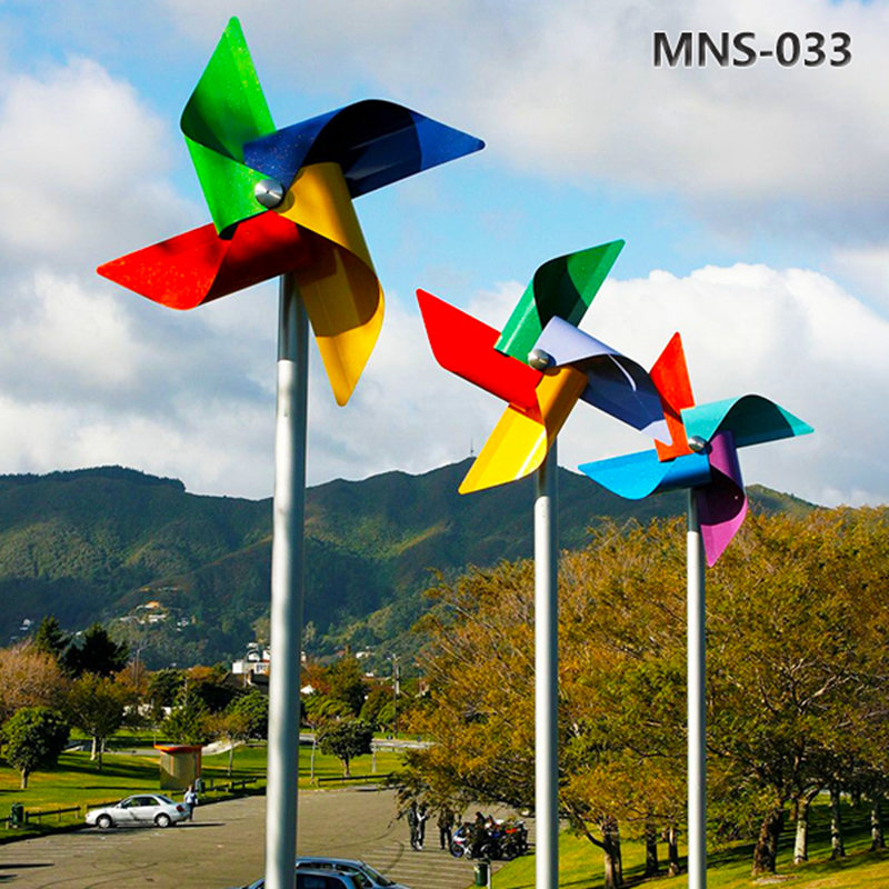 Painting Large Stainless Steel Wind Sculpture for Public MNS-033