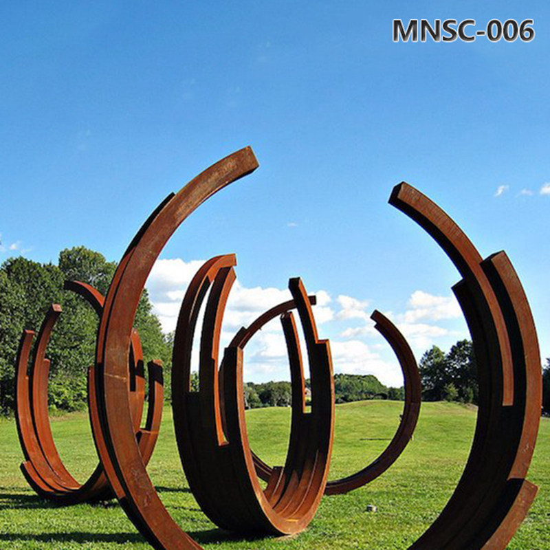 Popular Design Corten Steel Garden Art for Outdoor MNSC-006
