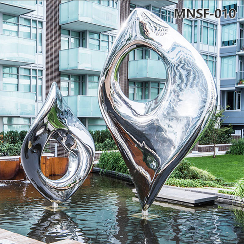 Unique Large Stainless Steel Water Feature for Pool MNSF-010