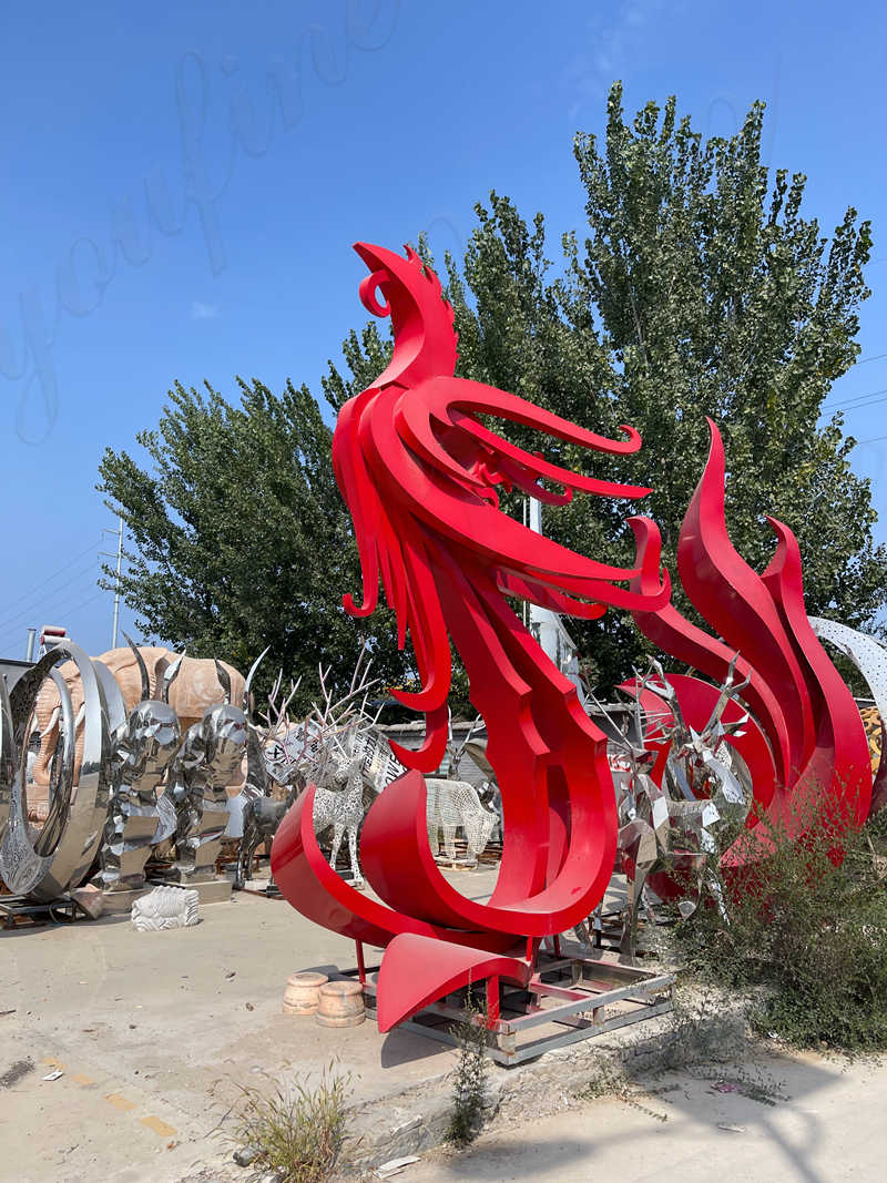 large metal bird sculpture -YouFine