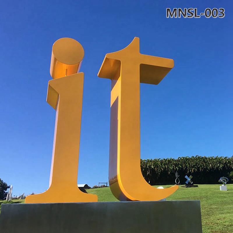 Large Metal Outdoor Letters “It” Sculpture for Sale MNSL-003