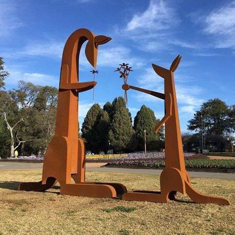 corten steel deer statue (3)