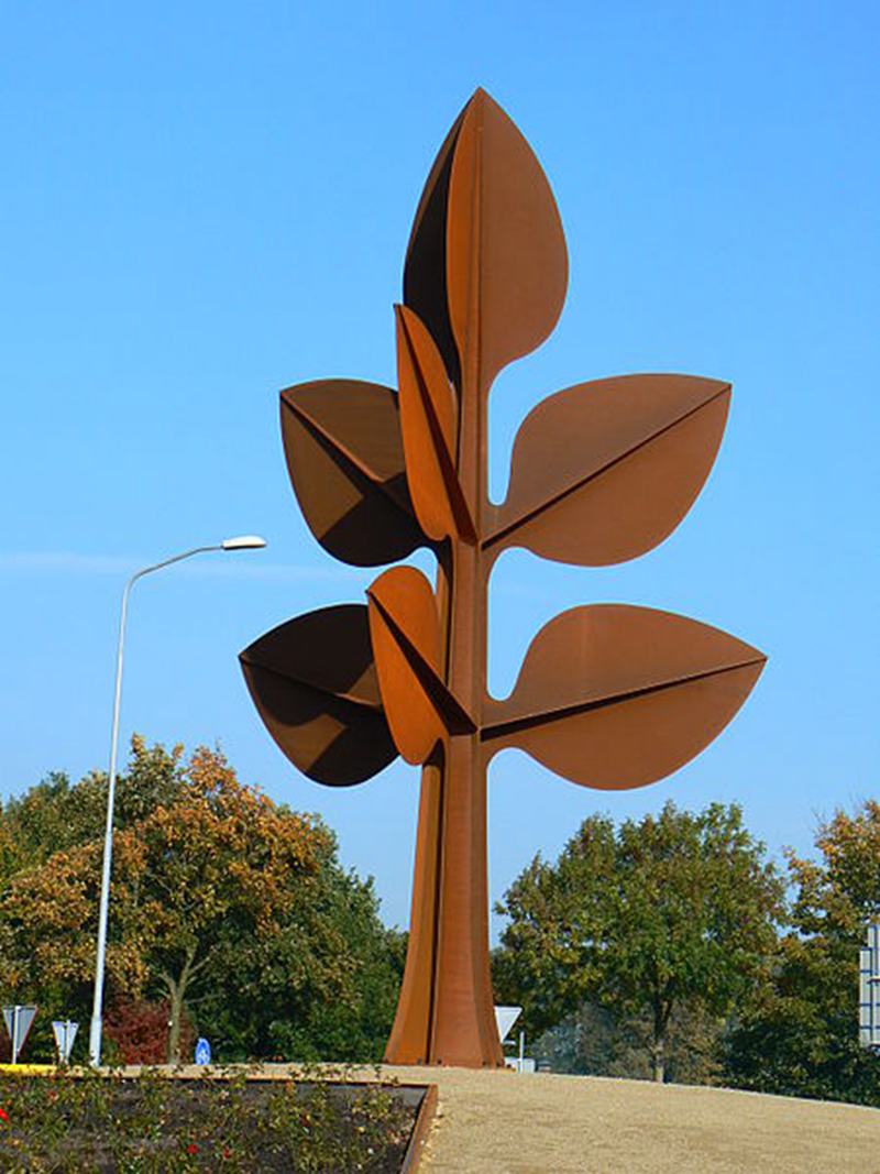 corten steel flower sculpture (1)