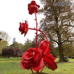 stainless steel rose sculpture (3)