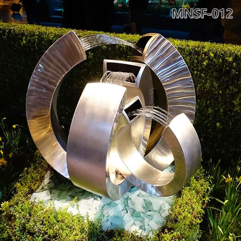 Custom Outdoor Metal Circle Water Fountain Decor MNSF-012
