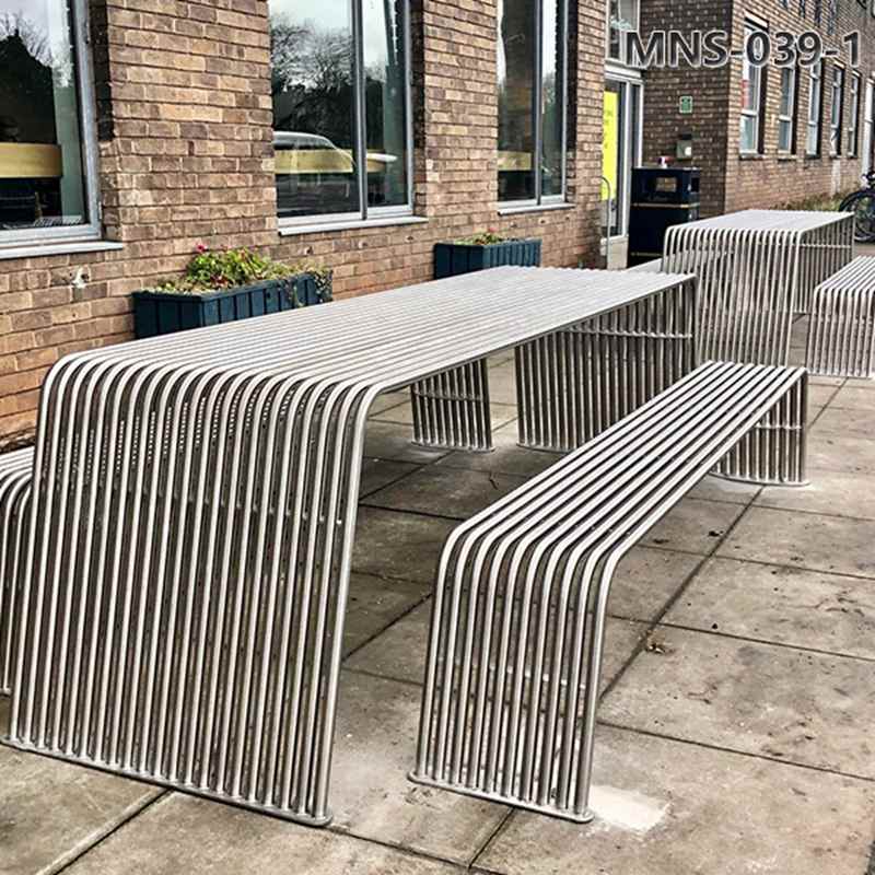Custom Stainless Steel Seating Bench Wire Sculpture MNS-039