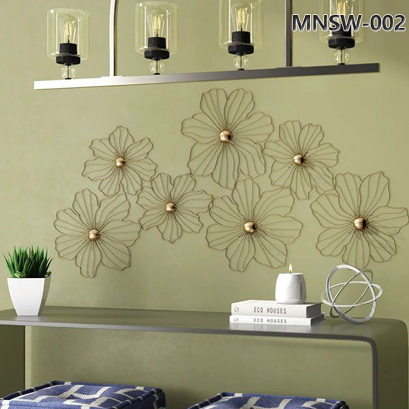 Stainless Steel Flower Wall Decor for Living Room MNSW-002