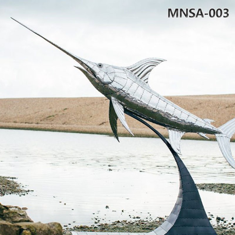 Custom Stainless Steel Marlin Sculpture MNSA-003