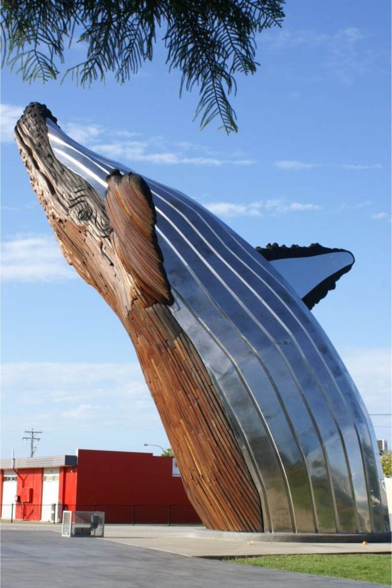 metal dolphin sculpture