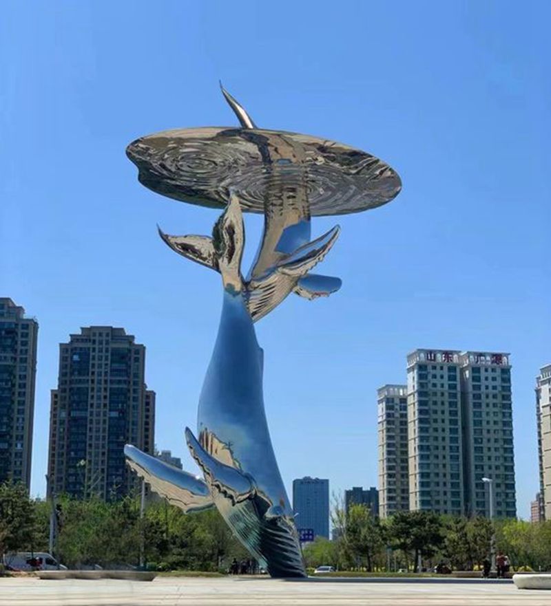 metal dolphin sculpture (1)